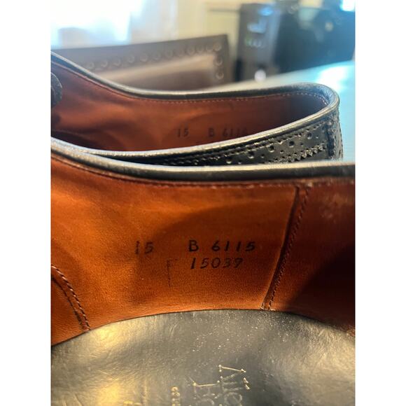Allen Edmonds black men dress shoes size 15 - Picture 12 of 14